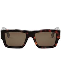 Fendi - Rectangular Frame Sunglasses - Lyst