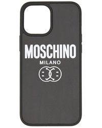 Moschino Iphone 12 Pro Max Logo-print Case in Black for Men | Lyst UK