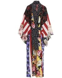 Dolce & Gabbana Patchwork Long Robe - Multicolor