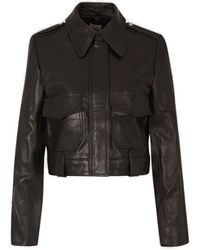Khaite - The Cordelia Long-sleeved Leather Jacket - Lyst