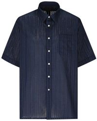 Givenchy - Striped Short-sleeved Shirt - Lyst