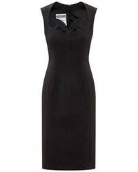 Moschino - Cut-out Detailed Knee-length Dress - Lyst