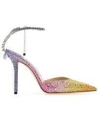 Jimmy Choo - Saeda 100 Ankle-strapped Pumps - Lyst