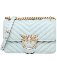 Pinko - Lovebird Quilted Chain-linked Shoulder Bag - Lyst