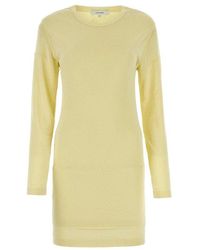 Lemaire - Long Sleeved Knitted Mini Dress - Lyst