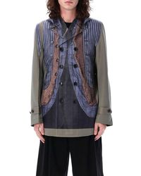 Comme des Garçons - Double-breasted Overprinted Coat - Lyst