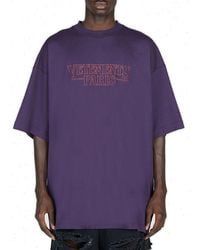 Vetements - Logo Printed Crewneck Oversized T-shirt - Lyst