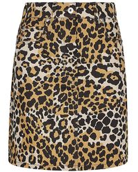 Weekend by Maxmara - Leopard Printed Mini Skirt - Lyst