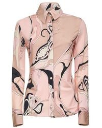 Emilio Pucci - Orchidee Print Button-Down Shirt - Lyst