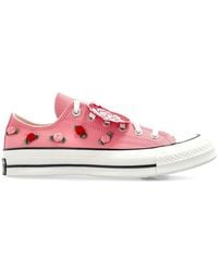 Converse - Floral Embellished Low-Top Sneakers - Lyst