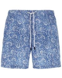 Barba Napoli - Paisley Printed Drawstring Swim Shorts - Lyst