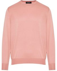 Gran Sasso - Long Sleeved Crewneck Knitted Jumper - Lyst