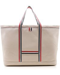 トートバッグ THOM BROWNE TOOL MEDIUM LEATHER TOTE Thom Browne Men's Medium Tool Tote | A.K. Rikk's