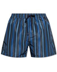 Paul Smith - Striped Drawstring Swim Shorts - Lyst