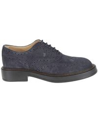 Tod's - Perforated Detailed Lace-up Brogues - Lyst