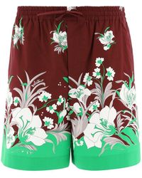 Valentino - Floral Shorts - Lyst