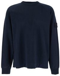 Stone Island - Sweatshirt With Removable Tone-On-Tone Compass Logo - Lyst