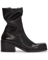 Marsèll Leather Zip-up Ankle Boots - Black