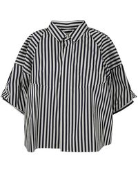 Sacai - Short-sleeved Striped Shirt - Lyst
