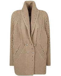 Ermanno Scervino - Double-breasted Woven Short Coat - Lyst