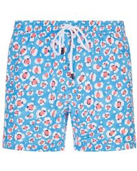 Barba Napoli - Allover Floral Printed Drawstring Swim Shorts - Lyst