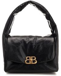 Balenciaga - Monaco Sling Bag Medium Padded Calf Leather Black - Lyst