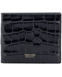 Tom Ford - Embossed Bi-fold Wallet - Lyst