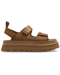 UGG - Golden Glow Logo-embossed Touch-strap Sandals - Lyst