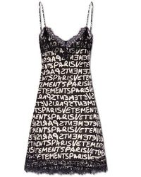 Vetements - Mini Dress With Logo, - Lyst