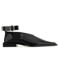Jil Sander - Pointed-toe Buckle-fastened Flat Shoes - Lyst