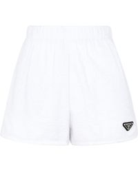 Prada Cotton And Nylon Shorts Pants - White