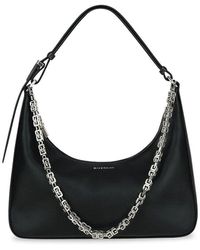 Givenchy Small Moon Cut Out Shoulder Bag - Black
