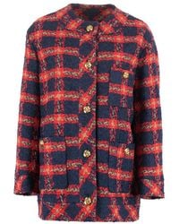 Gucci - Wool Blend Tweed Jacket - Lyst
