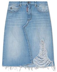 DSquared² - Denim Skirt - Lyst