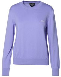 A.P.C. - Lilac Cotton Sweater - Lyst