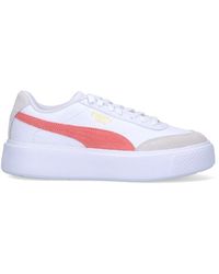 puma oslo femme trainers with in white and tan
