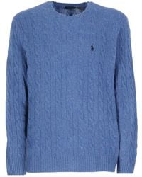 Polo Ralph Lauren - Pony Embroidered Cable-knit Jumper - Lyst