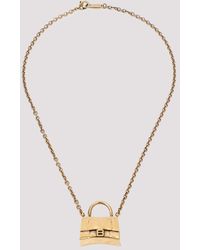 Balenciaga Houglass Necklace - Metallic