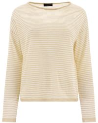 Roberto Collina - Stripe Detailed Long Sleeved Sweater - Lyst