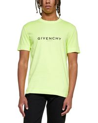 Givenchy Logo Print Crewneck T-shirt - Yellow