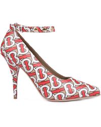 Burberry Tb Monogram Print Pumps - Orange