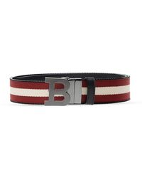 Bally 'b Buckle' Leather Belt - White