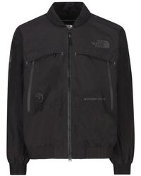 The North Face - Logo Printed Zipped Jacket - Lyst