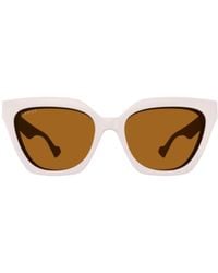 Gucci - Cat-eye Frame Clip-on Sunglasses - Lyst