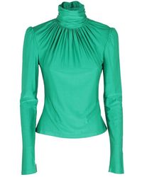 Rabanne - Ruched Detailed Long-sleeved Jersey Top - Lyst
