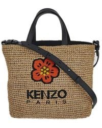 KENZO - Flower-embroidered Tote Bag - Lyst