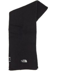 The North Face Logo Patch Knitted Scarf - Black