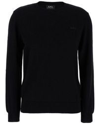 A.P.C. - Wool Crewneck Pullover - Lyst