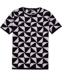 Max Mara - All-over Jacquard Crewneck Knit T-shirt - Lyst