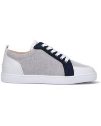 Christian Louboutin - Rantulow Leather And Cotton Trainers - Lyst